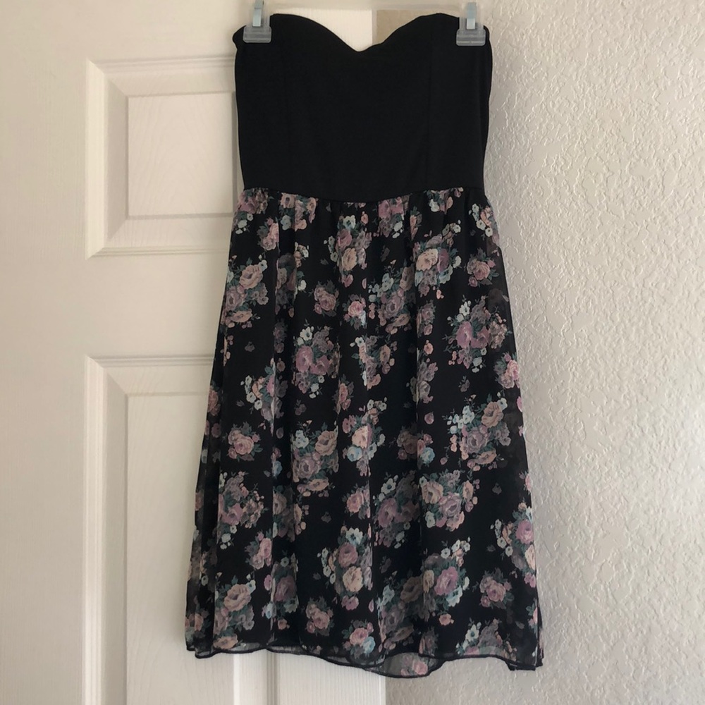 Black floral dress